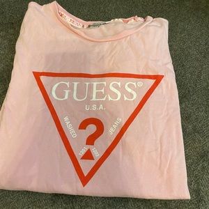 Pink Guess Logo Shirt